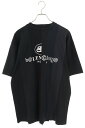 バレンシアガ BALENCIAGA サイズ:XS 21SS 661602 TKVD1 再構築ロゴオーバーサイズTシャツ(ブラック)【624052】【FK04】【...