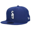 シークエル SEQUEL ×ニューエラ New Era サイズ:7.5 24SS SQ-24SS-HT-01 ロゴ刺繍ベースボールキャップ帽子(ブルー)【203052】【BS99】【小物】【中古】bb18#rinkan*S