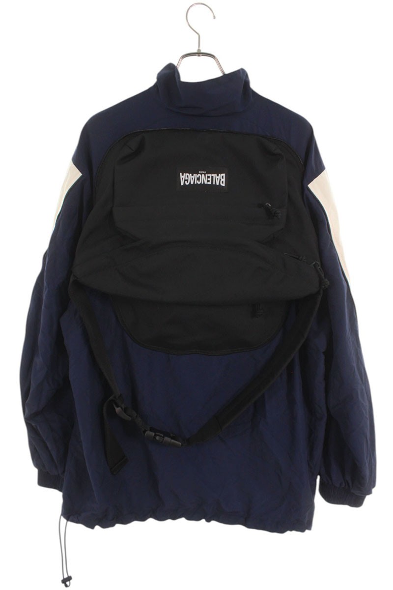 バレンシアガ BALENCIAGA　サイズ:XS 663065 TKO48 トランスフォーマートラックスーツブルゾン(ネイビー×ブラック×ホワイト)【612052】【SB01】【メンズ】【中古】[less]bb380#rinkan*B
