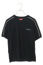 シュプリーム SUPREME サイズ:S 19SS Shoulder Stripe Terry S S Top ショルダーストライプテリーTシャツ(ブラック)【...