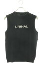 リックオウエンス Rick Owens サイズ:S 22AW RR02B2681-WSBRU フロント刺繍ニットベスト(ブラック)【812052】【OM10】【...