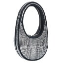 コペルニ Coperni Swipe ラインストーンミニハンドバッグ(ブラック×クリア)【222052】【BS99】【小物】【中古】bb384#rinkan*...