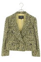 シャネル CHANEL サイズ:34 P72385V63580 ツイード クロップド ダブルジャケット(イエロー×ブラック)【912052】【SB01】【レディ...
