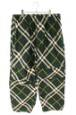 バーバリー Burberry サイズ:L 24SS 8085091 チェックトラウザーロングパンツ(グリーン調)【912052】【BS55】【メンズ】【中古】bb380#rinkan*S