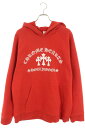 クロムハーツ Chrome Hearts サイズ:XL SAILIN ON HD PLVR セメタリークロス刺繍プルオーバーパーカー(レッド×シルバー)【222...