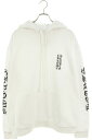 クロムハーツ Chrome Hearts サイズ:XL SWTSHRT PLVR 袖ロゴプリントプルオーバーパーカー(ホワイト)【222052】【GZ11】【メ...