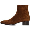 サンローランパリ SAINT LAURENT PARIS サイズ:43 755179 ワイアットスウェードサイドジップブーツ(ブラウン)【422052】【SB0...