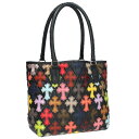 クロムハーツ Chrome Hearts マルチカラーセメタリークロスパッチキルティングトートバッグ(ブラック×マルチ)【322052】【SJ02】【小物】【...