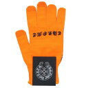 クロムハーツ Chrome Hearts サイズ:M WORK GLOVES ロゴワークグローブ(オレンジ×ブラック)【422052】【NO05】【小物】【中古...