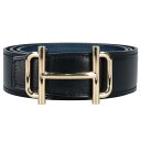 エルメス HERMES サイズ:85 ロワイヤル C刻印 バックル付きレザーベルト(ブラック×ネイビー×ゴールド)【622052】【BS99】【小物】【中古】b...