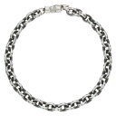 クロムハーツ Chrome Hearts サイズ:7inch PAPER CHAIN ペーパーチェーン シルバーブレスレット(シルバー 12.98g)【7220...