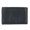 ロエベ LOEWE エンボスロゴレザーカードケース(ブラック)【103052】【BS99】【小物】【中古】bb429#rinkan*B