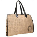 クロムハーツ Chrome Hearts BEACHES BAG レザー切替ビーチトートバッグ(ベージュ×ブラック)【722052】【SJ02】【小物】【中古...