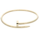 カルティエ Cartier サイズ:18 新型 JUSTE UN CLOU BRACELET K18YGジュストアンクルブレスレット(イエローゴールド 34.3...