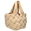 ボッテガヴェネタ BOTTEGA VENETA 670207 VBO80 イントレチャートパデッドナイロントートバッグ(ベージュ)【203052】【BS99】...
