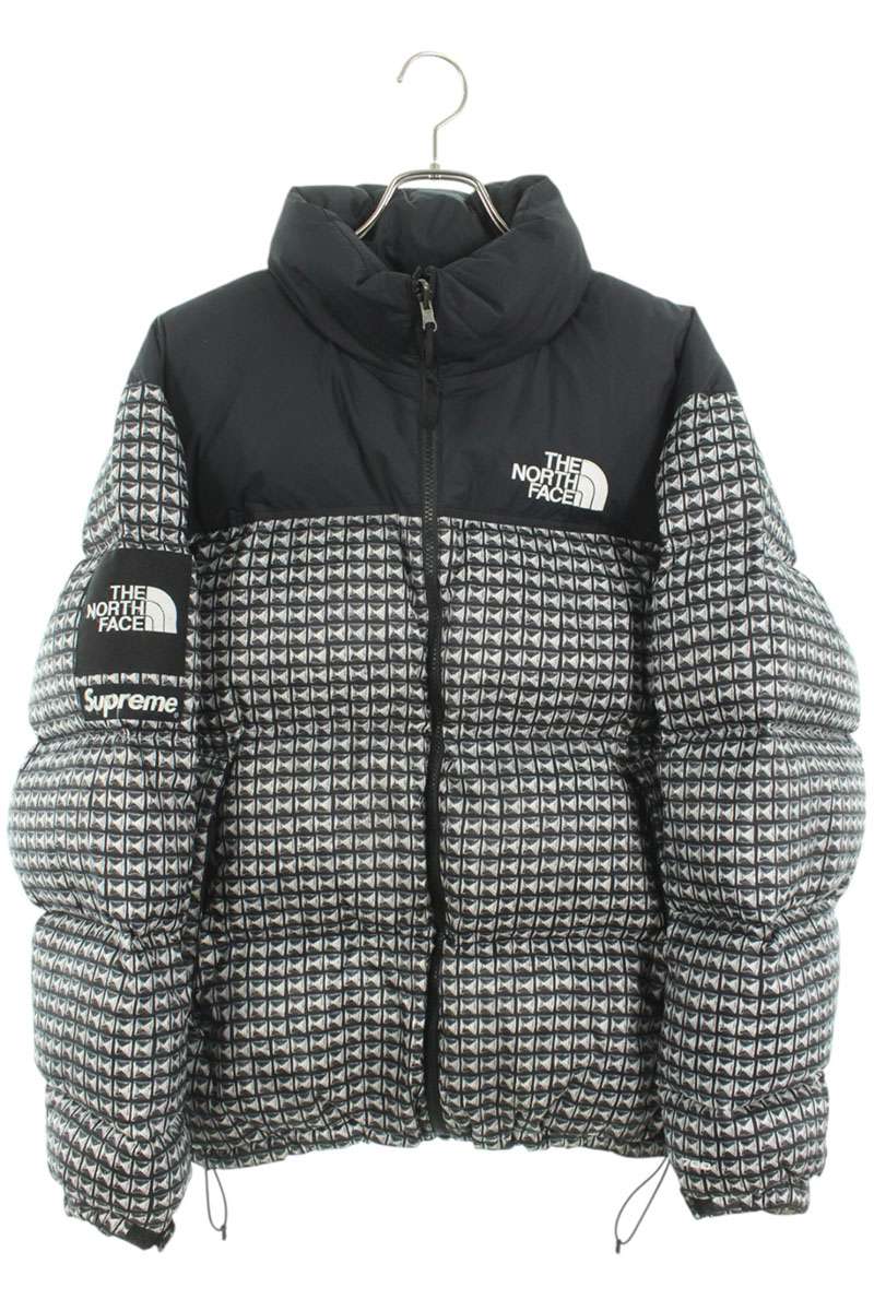シュプリーム SUPREME ×ノースフェイス THE NORTH FACE サイズ:M 21SS Studded Nuptse Jacket スタッドヌプシダウンジャケット(ブラック)【103052】【SB01】【メンズ】【中古】bb187#rinkan*B