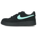ナイキ NIKE ×ティファニー TIFFANY&Co. サイズ:28.5cm AIR FORCE 1 LOW 1837 DZ1382-001 エアフォース1 ロー 1837スニーカー(ブラック×ブルー)【103052】【SB01】【メンズ】【小物】【中古】bb382#rinkan*B