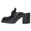 プラダ PRADA サイズ:36.5 三角プレート付きミュール(ブラック)【013052】【BS99】【メンズ】【小物】【中古】bb297#rinkan*B(4)