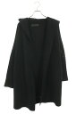 クロムハーツ Chrome Hearts サイズ:L/XL MON TUES THURS ハラコパッチコットンガウンカーディガン(ブラック×シルバー)【209052】【GZ11】【メンズ】【中古】bb170#rinkan*S