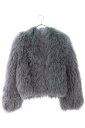 サルバトーレフェラガモ Salvatore Ferragamo サイズ:38 リアルファーブルゾン(グレー調)【803052】【BS99】【レディース】【中古】bb344#rinkan*B(4)