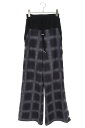 アミリ AMIRI サイズ:XS スウェットデニム切り替えロゴプッシャーロングパンツ(ブラック×グレー)【803052】【BS99】【レディース】【中古】bb3...