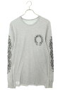 クロムハーツ Chrome Hearts サイズ:L Thermal L S 袖フローラルサーマル長袖カットソー(グレー)【703052】【SJ02】【メンズ】...