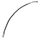 クロムハーツ Chrome Hearts 携帯ストラップ CHプラスチャーム付きレザー携帯ストラップ(シルバー×ブラック調 5.24g)【213052】【SJ02】【小物】【中古】bb310#rinkan*B