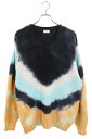 セリーヌ CELINE サイズ:XS 21SS 2A90K727M オーバーサイズグラデーションニット(ブラック調×ブルー調×オレンジ調)【213052】【SB...