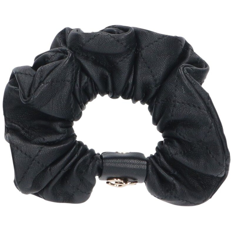 シャネル CHANEL A21K ココマークレザーシュシュ(ブラック)【513052】【BS99】【小物】【中古】bb376#rinkan*A