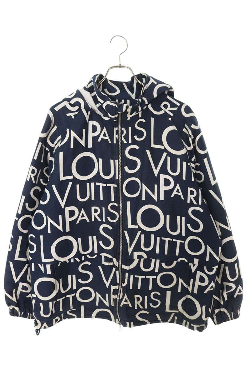 ルイヴィトン LOUISVUITTON サイズ:52 19SS RM191M JQL HGB04W パッカブルギャラクシージップアップブルゾン(ネイビー×ホワイト)【903052】【OM10】【メンズ】【中古】bb51#rinkan*C