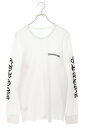 クロムハーツ Chrome Hearts サイズ:XL Thermal L S アームロゴプリントサーマル長袖カットソー(ホワイト)【803052】【GZ11】...