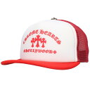 クロムハーツ Chrome Hearts サイズ:ONE SIZE TRUCKER CAP トラッカーキャップ トリプルクロスプリントキャップ(レッド×ホワイト...
