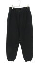 ヴェトモン VETEMENTS サイズ:S 18AW MAH19PA211 ロゴ刺繍スウェットロングパンツ(ブラック)【013052】【BS99】【メンズ】【中古】bb378#rinkan*B