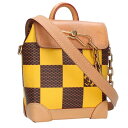 ルイヴィトン LOUISVUITTON N40536 ダミエ・ポップ ナノ・スティーマー レザーショルダーバッグ(ブラウン×イエロー)【613052】【BS9...