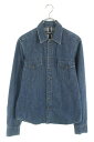 クロムハーツ Chrome Hearts サイズ:S(JVP) DENIM WESTERN デニムウエスタン 袖クロスパッチクロスボールボタンデニム長袖シャツ(...