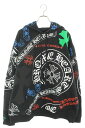 クロムハーツ Chrome Hearts サイズ:XXL STENCIL HOODIE ステンシルプリントプルオーバーパーカー(ブラック×マルチ)【609052】【GZ11】【メンズ】【中古】bb306#rinkan*S