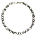 クロムハーツ Chrome Hearts サイズ:7inch PAPER CHAIN ペーパーチェーン シルバーブレスレット(シルバー 13.92g)【5130...
