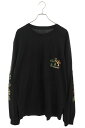 クロムハーツ Chrome Hearts サイズ:XXL CH L S 1 バックホースシュープリント長袖カットソー(ブラック×カーキ)【213052】【SS07】【メンズ】【中古】bb415#rinkan*S(4)