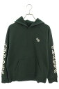 クロムハーツ Chrome Hearts サイズ:M SLOW RIDE HD PLVR CHロゴ刺繍プルオーバーパーカー(グリーン)【213052】【SJ02...