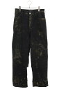 バレンシアガ BALENCIAGA サイズ:XS 23SS 745248 TBP47 デストロイ加工バギーデニムパンツ(ブラック)【213052】【SS13】【メンズ】【中古】bb430#rinkan*B(4)