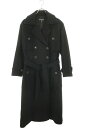 シャネル CHANEL サイズ:36 P71195V62831 ココマークボタンカシミヤシルクロングダブルコート(ブラック)【613052】【BS99】【レディース】【中古】bb389#rinkan*B