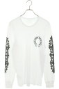 クロムハーツ Chrome Hearts サイズ:L Thermal L S アームフローラルクロスサーマル長袖カットソー(ホワイト)【313052】【SS13...