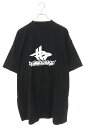 バレンシアガ BALENCIAGA サイズ:3 23AW 739028 TPVF2 レイヤードスポーツロゴTシャツ(ブラック)【513052】【FK04】【メン...