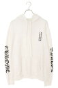クロムハーツ Chrome Hearts サイズ:L SWTSHRT PLVR CHプラス総柄バックホースシュープリントプルオーバーパーカー(ホワイト)【313...