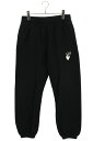 オフホワイト OFF-WHITE サイズ:L OMCH030R21FLE001 ダイアゴナルプリントロングパンツ(ブラック×マルチ)【613052】【BS55】【メンズ】【中古】bb384#rinkan*B