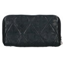 クロムハーツ Chrome Hearts REC F ZIP QUILTED セメタリーBSフレアキルティングレザーウォレット財布(ブラック×シルバー)【41...