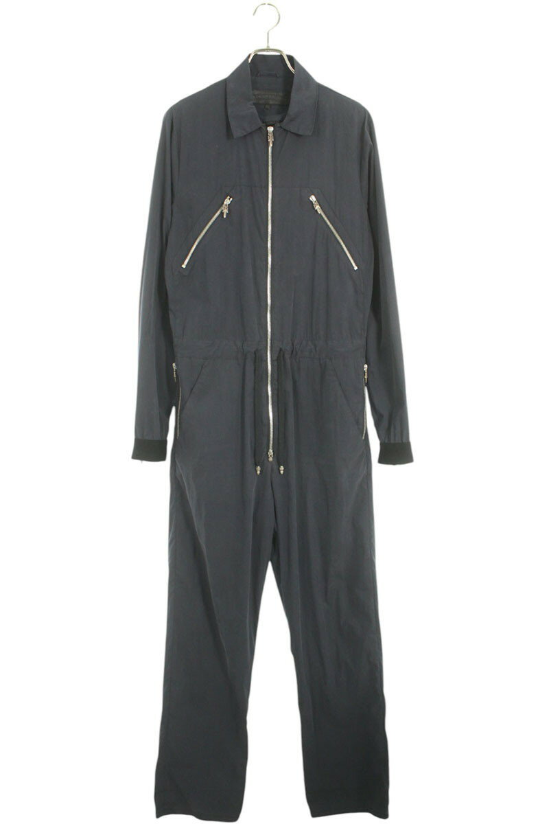 クロムハーツ Chrome Hearts サイズ:M ダガージップナイロンつなぎ(ネイビー×シルバー)【513052】【BS55】【メンズ】【中古】bb302#...