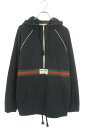 グッチ GUCCI サイズ:XXL 645320 XJDAK ハーフジップロゴワッペンパーカー(ブラック)【813052】【BS99】【メンズ】【中古】bb44...
