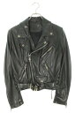 クロムハーツ Chrome Hearts JJ DEAN JJディーン ダガージップライダースレザージャケット(ブラック×シルバー)【713052】【SS07...