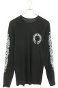 クロムハーツ Chrome Hearts サイズ:L Thermal L S アームフローラルクロスサーマル長袖カットソー(ブラック)【713052】【SJ02...